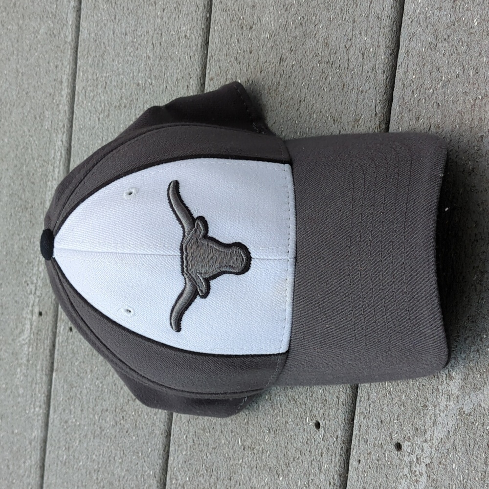 Texas Longhorns Gray and White Fitted Hat